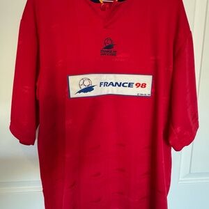 Vintage FRANCE 98 World Cup Jersey team red